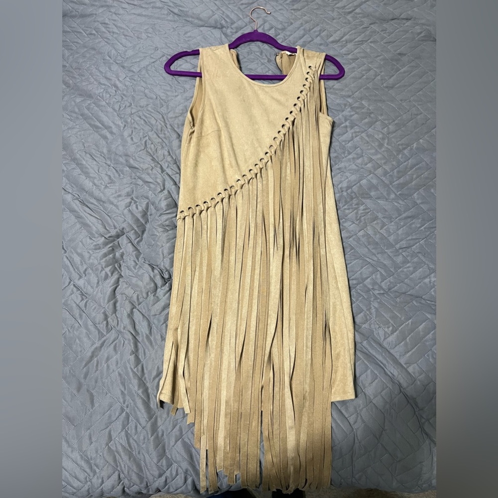 Suede Fringe Women’s Dress